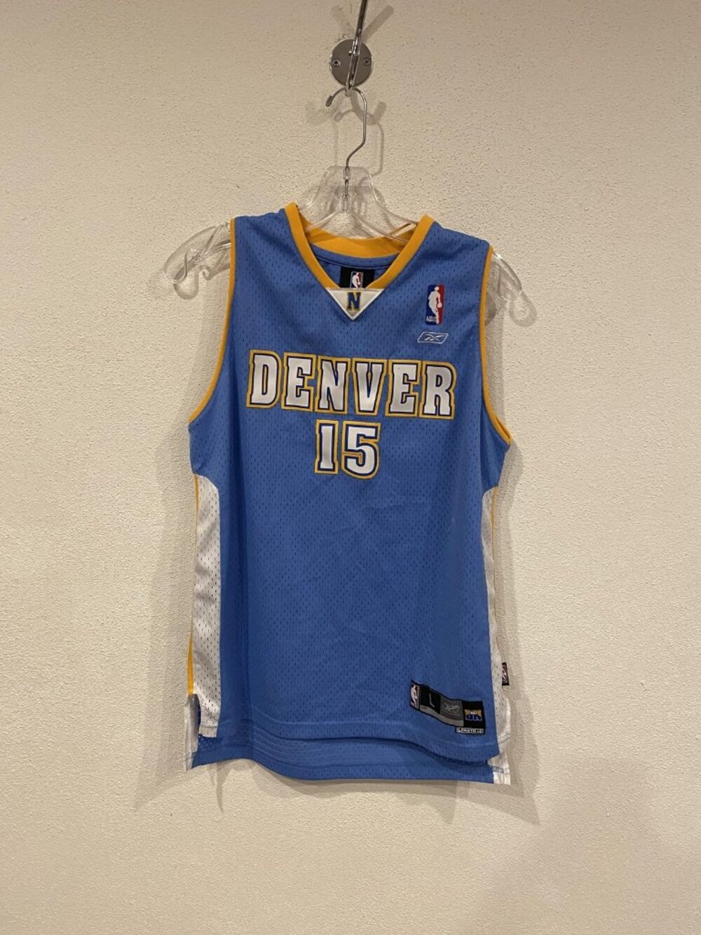Denver Nuggets Jersey Boys Large Blue NBA Basketball Carmelo Anthony Reebok